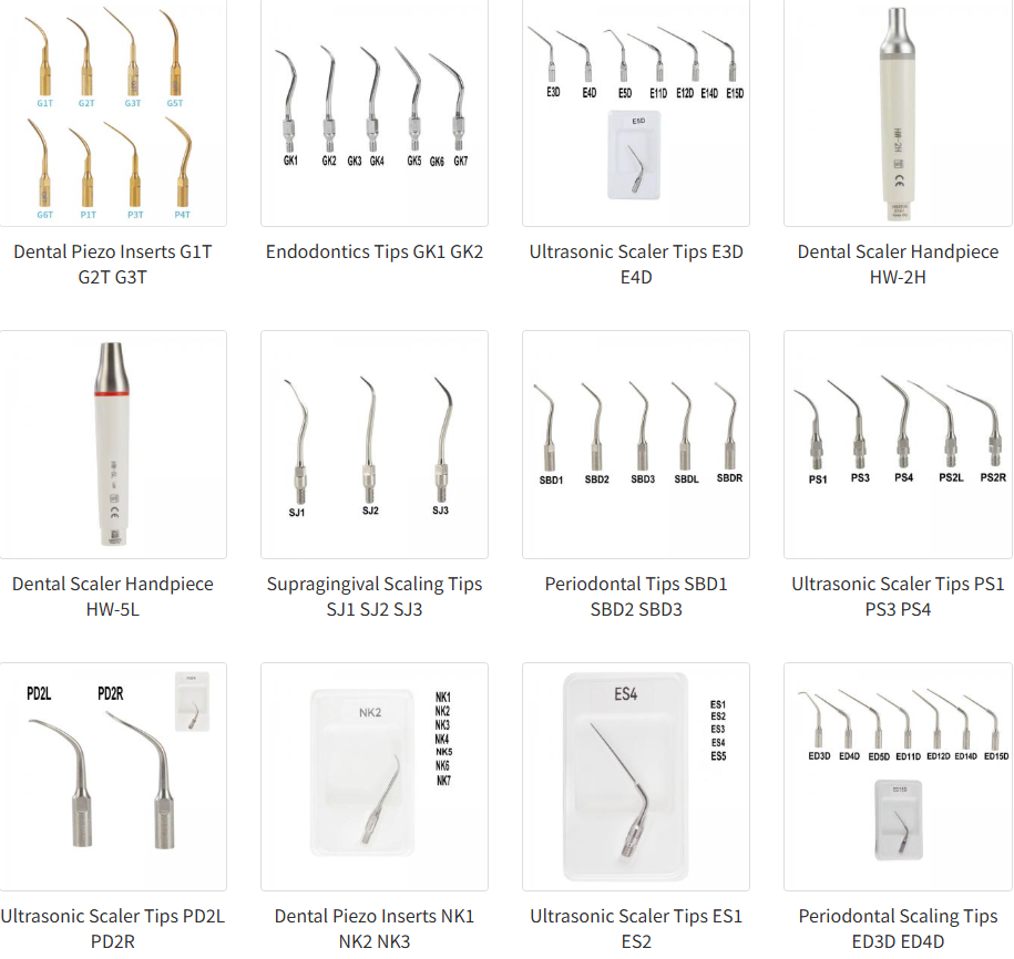 Ultrasonic Scaler Tips | Universal, Periodontal & Implant Maintenance Tips